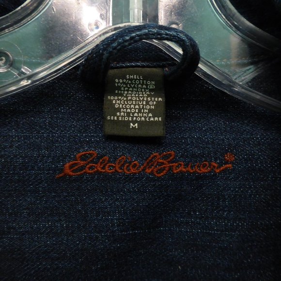 Womens Stretch Denim Floral Embroidered Jean Jacket - Picture 5 of 10